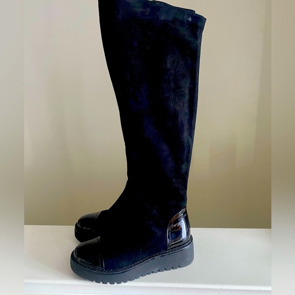 Shoes - Knee High Platform Boots Size 8